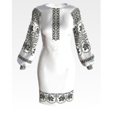 ПЛ134дБнннн Барвиста вишиванка Заготовка для вишивки - Сукня жіноча Сокальська старовинна р.42-54 домоткане полотно, білий