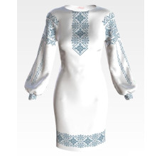 ПЛ139кБнннн Барвиста вишиванка Заготовка для вишивки - Сукня жіноча Мами оберіг р.42-54 атлас, білий