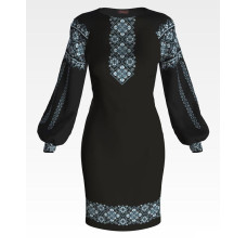 ПЛ139кЧнннн Барвиста вишиванка Заготовка для вишивки - Сукня жіноча Мами оберіг р.42-54 атлас, чорний