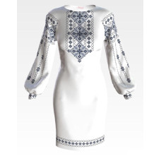 ПЛ145дБнннн Барвиста вишиванка Заготовка для вишивки - Сукня жіноча Діброва р.42-54 домоткане полотно, білий