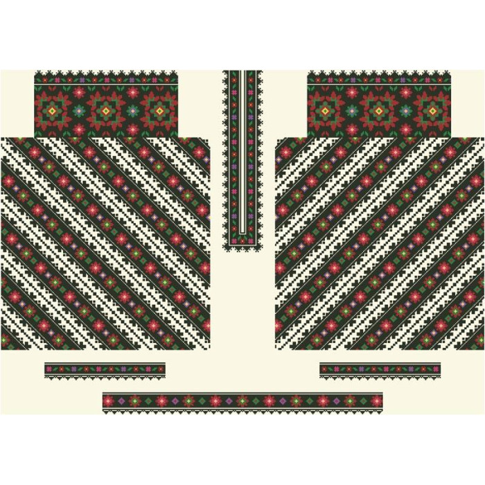 ПЛ151кМнннн Барвиста вишиванка Заготовка для вишивки - Сукня жіноча Борщівська традиція р.42-54 атлас, бежевий