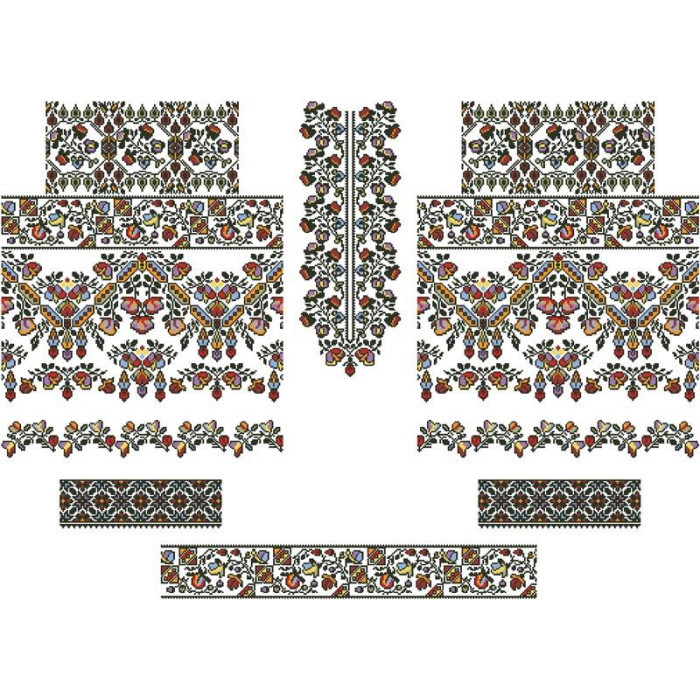 ПЛ155кБнннн Барвиста вишиванка Заготовка для вишивки - Сукня жіноча Сокальська сучасна р.42-54 атлас, білий