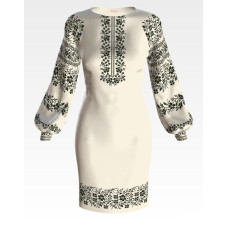 ПЛ156лМнннн Барвиста вишиванка Заготовка для вишивки - Сукня жіноча Сокальська ніжність р.42-54 льон, бежевий