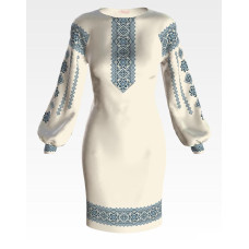 ПЛ158лМнннн Барвиста вишиванка Заготовка для вишивки - Сукня жіноча Ніжність літа р.42-54 льон, бежевий