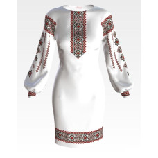 ПЛ159пБнннн Барвиста вишиванка Заготовка для вишивки - Сукня жіноча Ніжність літа р.42-54 габардин, білий