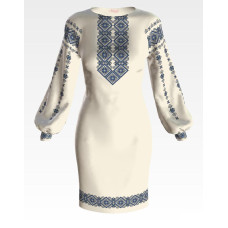 ПЛ163дМнннн Барвиста вишиванка Заготовка для вишивки - Сукня жіноча Сучасність р.42-54 домоткане полотно, бежевий