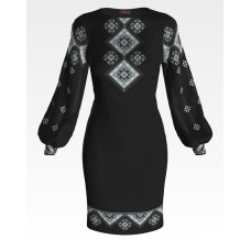 ПЛ165дЧнннн Барвиста вишиванка Заготовка для вишивки - Сукня жіноча Різнобарвя р.42-54 домоткане полотно, чорний