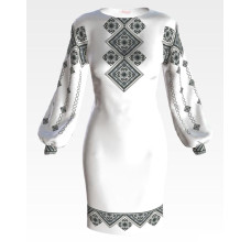 ПЛ165лБнннн Барвиста вишиванка Заготовка для вишивки - Сукня жіноча Різнобарвя р.42-54 льон, білий