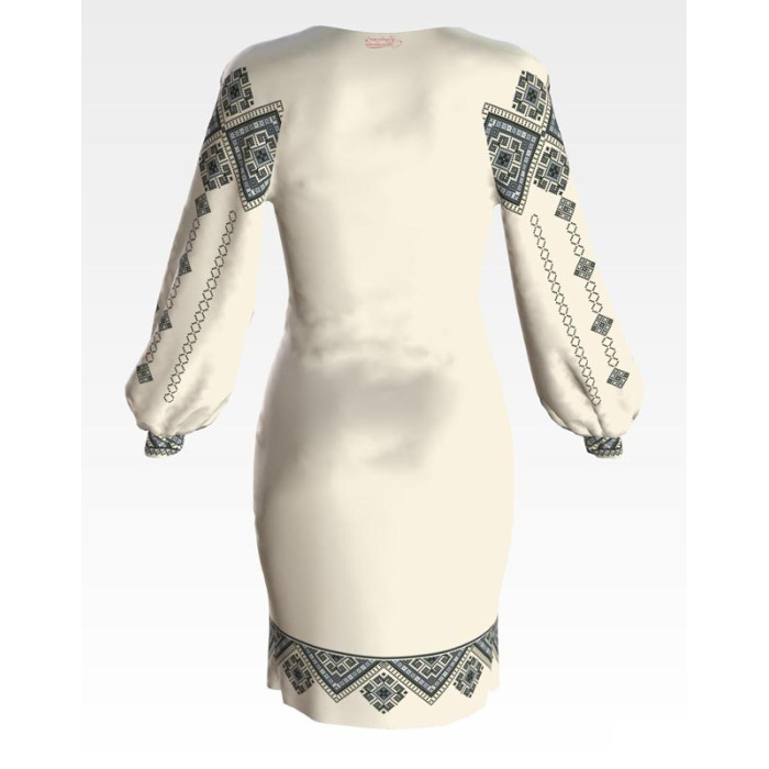 ПЛ165лМнннн Барвиста вишиванка Заготовка для вишивки - Сукня жіноча Різнобарвя р.42-54 льон, бежевий