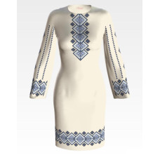 ПЛ166кМнннн Барвиста вишиванка Заготовка для вишивки - Сукня жіноча Ранкова свіжість р.42-54 атлас, бежевий