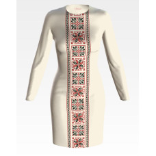 ПЛ461дМнннн Барвиста вишиванка Заготовка для вишивки - Сукня жіноча Берегиня р.42-54 домоткане полотно, бежевий