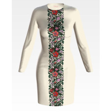 ПЛ911дМнннн Барвиста вишиванка Заготовка для вишивки - Сукня жіноча Борщівська старовинна р.42-54 домоткане полотно, бежевий