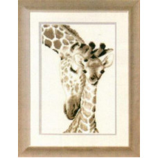 PN-0012183 Жирафи: мама і малюк. 19х28 см. Набір для вишивки хрестикомVervaco на Aida 14