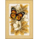 PN-0144770 Метелики на квітах. 8х12 см. Vervaco. Набір для вишивки хрестиком на Aida 18