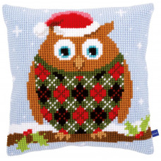 PN-0154717 Christmas Jumper Owl. Подушка. Vervaco. Набір для вишивки нитками хрестиком по малюнку на тканині