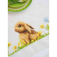 PN-0154957 Кролик на траві. Скатертина. Набір для вишивки нитками. Vervaco