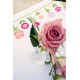 PN-0156419 Рожеві квіти. Скатертина. Набір для вишивки нитками. Vervaco