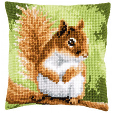 PN-0157491 Squirrel Білка. Подушка. Vervaco. Набір для вишивки нитками хрестиком по малюнку на тканині