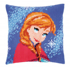 PN-0165923 Disney Frozen Anna. Подушка. Vervaco. Набір для вишивки нитками хрестиком по малюнку на тканині