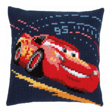 PN-0166441 Disney Lightning McQueen. Подушка. Vervaco. Набір для вишивки нитками хрестиком по малюнку на тканині