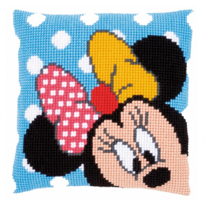 PN-0167234 Disney Minnie Mouse Peek-a-boo. Подушка. Vervaco. Набір для вишивки нитками хрестиком по малюнку на тканині