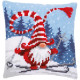PN-0172809 Christmas gnome skiing. Подушка. Vervaco. Набір для вишивки нитками хрестиком по малюнку на тканині