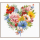PN-0179766 Heart of flowers (Серце з квітів). 25х25 см. Vervaco. Набір для вишивки хрестиком на Aida 14