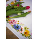 PN-0183789 Colourful flowers (Барвисті квіти). Серветка. Vervaco. Набір для вишивання нитками