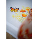 PN-0187348 Скатертина Помаранчеві квіти і метелики. Vervaco. Набір для вишивання хрестом