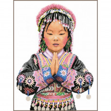 PN-0200967 Дівчина з тайського гірського племені. Lanarte. Набір для вишивки хрестом