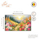 PN-0214324 Lanarte Набір для вишивки рахунковим хрестиком - Прогулянка серед квітів 38x21 см, Evenweave №27