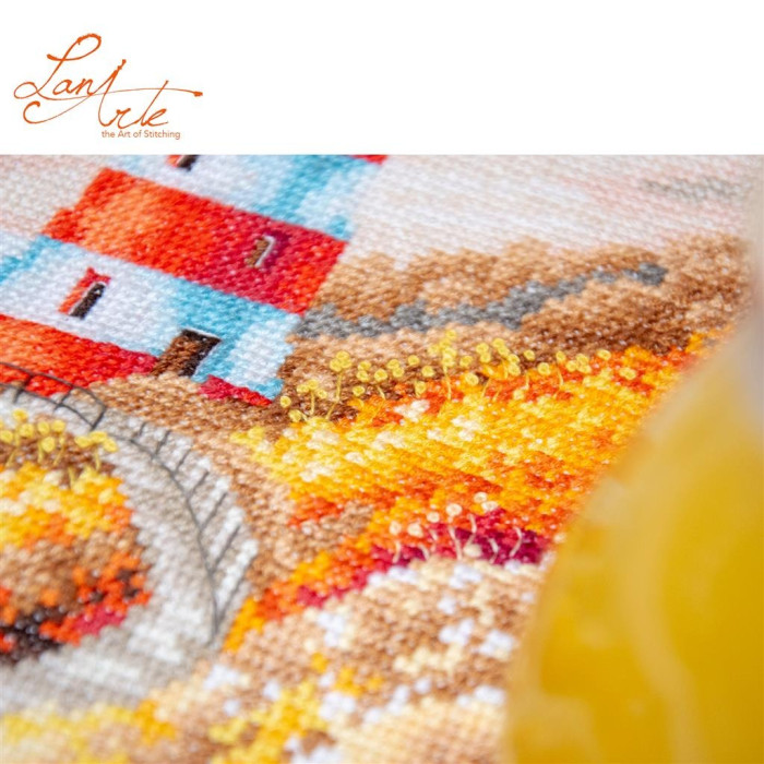 PN-0216092 Lanarte Набір для вишивки рахунковим хрестиком - Осінь 2025 20x36 см, Evenweave №27