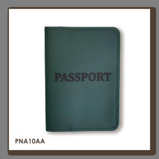 PNA10AA Babylon Обкладинка для паспорта з написом PASSPORT 10x14 см зелена, чорне тиснення, шкіра