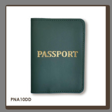 PNA10DD Babylon Обкладинка для паспорта з написом PASSPORT 10x14 см зелена, золоте тиснення, шкіра