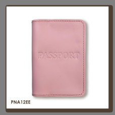 PNA12EE Babylon Обкладинка для паспорта з написом PASSPORT 10x14 см рожева, чисте тиснення, шкіра