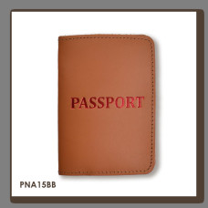 PNA15BB Babylon Обкладинка для паспорта з написом PASSPORT 10x14 см теракотова, червоне тиснення, шкіра