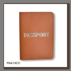 PNA15CC Babylon Обкладинка для паспорта з написом PASSPORT 10x14 см теракотова, срібне тиснення, шкіра