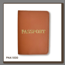 PNA15DD Babylon Обкладинка для паспорта з написом PASSPORT 10x14 см теракотова, золоте тиснення, шкіра