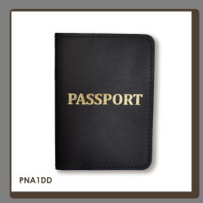 PNA1DD Babylon Обкладинка для паспорта з написом PASSPORT 10x14 см чорна, золоте тиснення, шкіра