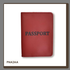 PNA2AA Babylon Обкладинка для паспорта з написом PASSPORT 10x14 см червона, чорне тиснення, шкіра