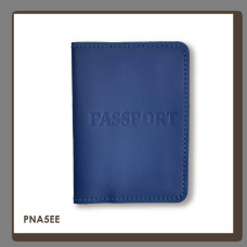 PNA5EE Babylon Обкладинка для паспорта з написом PASSPORT 10x14 см синя, чисте тиснення, шкіра