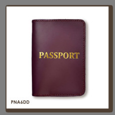 PNA6DD Babylon Обкладинка для паспорта з написом PASSPORT 10x14 см бордова, золоте тиснення, шкіра