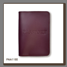 PNA6EE Babylon Обкладинка для паспорта з написом PASSPORT 10x14 см бордова, чисте тиснення, шкіра