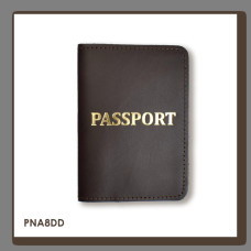 PNA8DD Babylon Обкладинка для паспорта з написом PASSPORT 10x14 см темно-коричнева, золоте тиснення, шкіра