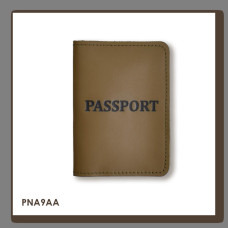 PNA9AA Babylon Обкладинка для паспорта з написом PASSPORT 10x14 см хакі, чорне тиснення, шкіра