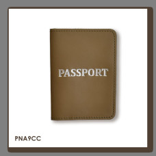 PNA9CC Babylon Обкладинка для паспорта з написом PASSPORT 10x14 см хакі, срібне тиснення, шкіра