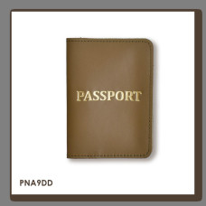PNA9DD Babylon Обкладинка для паспорта з написом PASSPORT 10x14 см хакі, золоте тиснення, шкіра