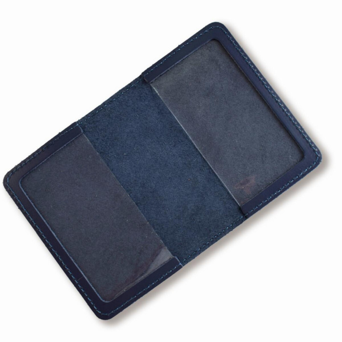 POG5AA Babylon Обкладинка для посвідчення офіцера з Гербом 9x12,5 см синя, чорне тиснення, шкіра