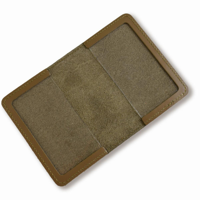 POG9DD Babylon Обкладинка для посвідчення офіцера з Гербом 9x12,5 см хакі, золоте тиснення, шкіра