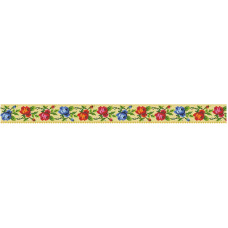 ПС005дМнннн Барвиста вишиванка Заготовка для вишивки - Пояс жіночий Багаті квіти. Буковинська р.42-54 домоткане полотно, бежевий